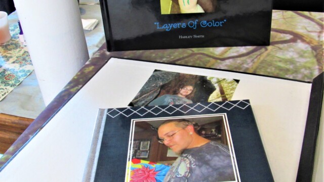 While browsing art, you can see samples of Harley's creations in ink.